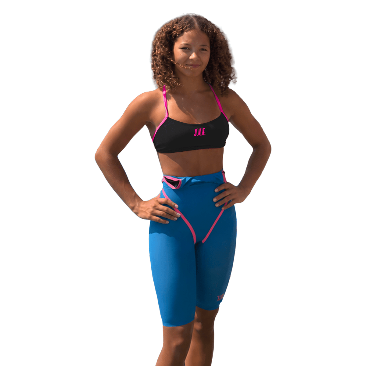 Jowe Women's Bikini Top - Nero/Game Pink-Bikini-Jowe-SwimPath