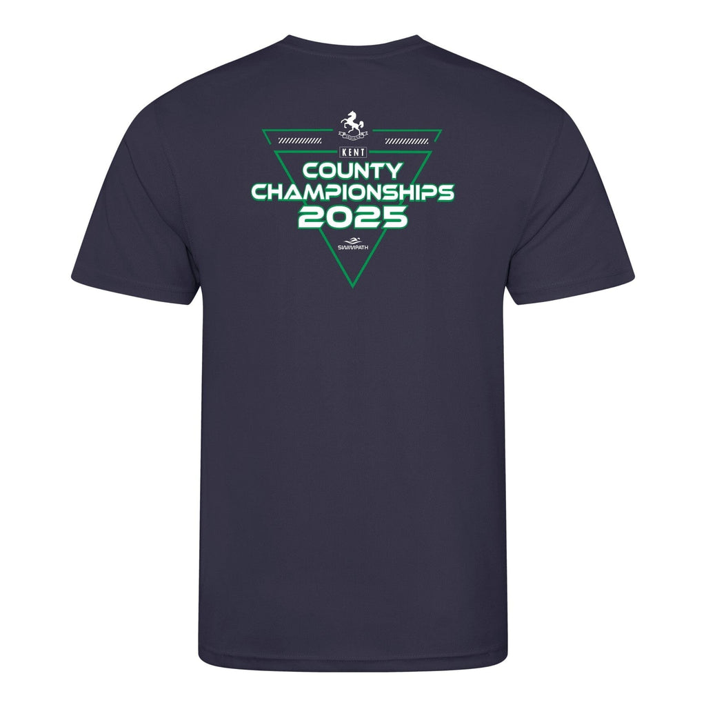Kent County ASA County Championships 2025 T-Shirt - Oxford Navy-Event-Kent-SwimPath