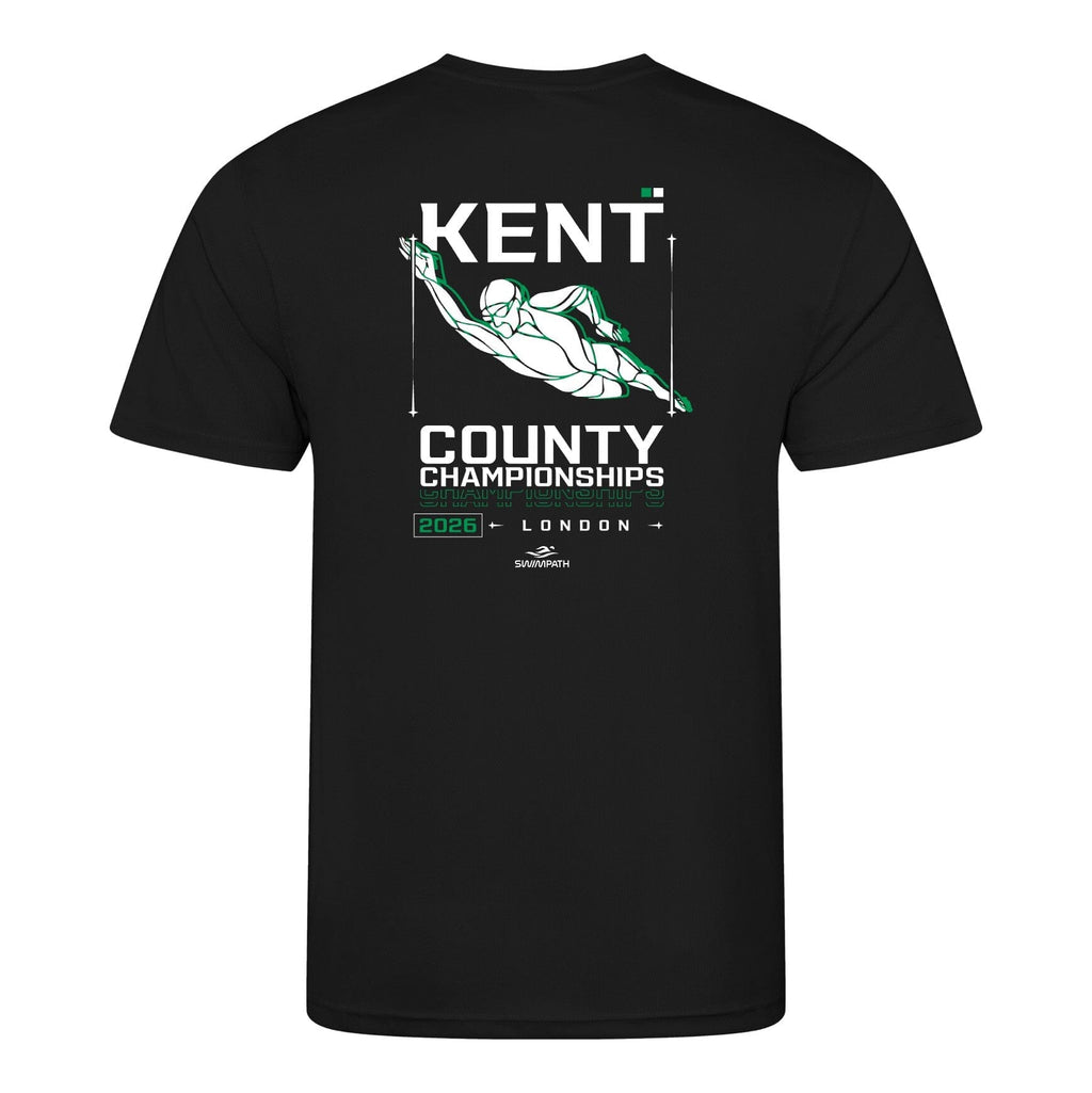 Kent County ASA County Championships 2026 T-Shirt - Jet Black-Event-Kent-SwimPath