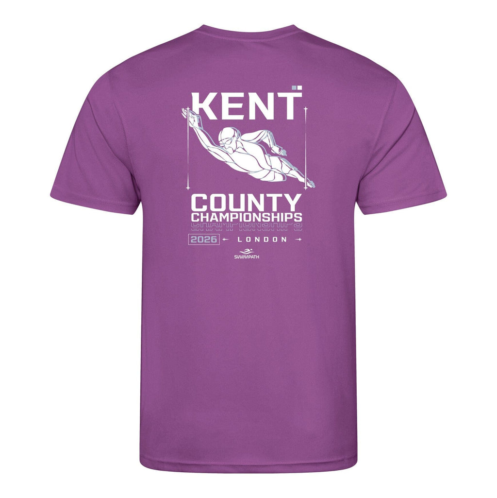 Kent County ASA County Championships 2026 T-Shirt - Magenta Magic-Event-Kent-SwimPath