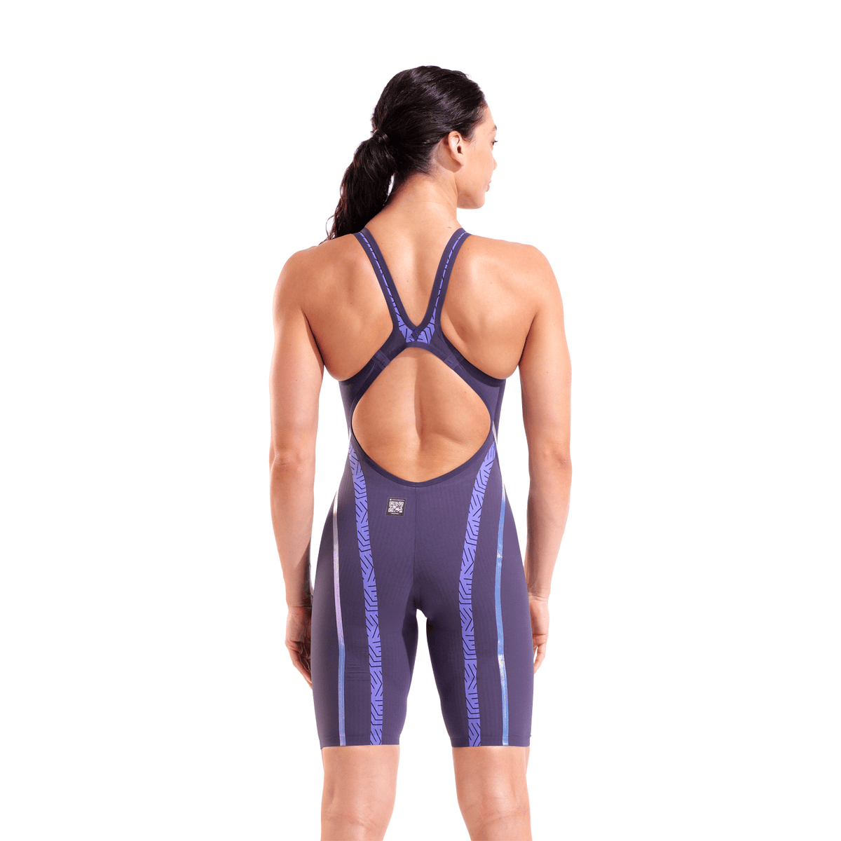Arena Powerskin Primo Open Back Women's Limited Edition Kneeskin - Midnight Chrome-Kneeskin-Arena-SwimPath