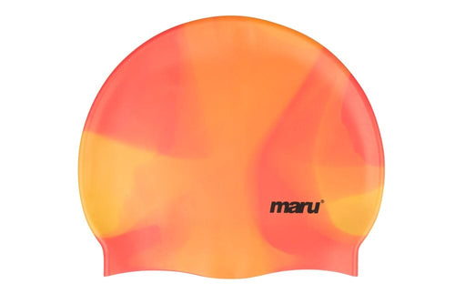 Maru Swimming Cap - Orange/Multi-Swimming Caps-Maru-SwimPath