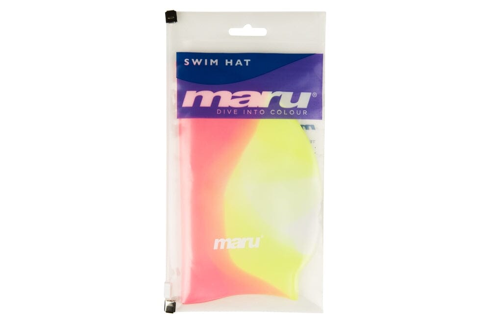 Maru Swimming Cap - Yellow/Red-Swimming Caps-Maru-SwimPath