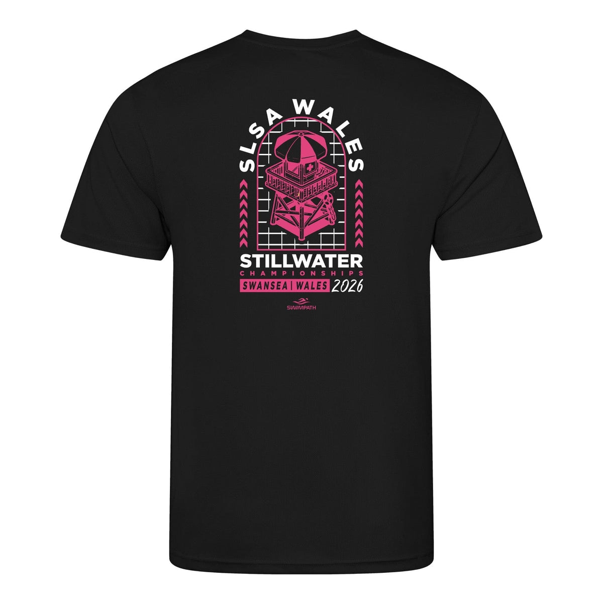 SLSA Wales Stillwater Championships 2026 T-Shirt - Jet Black-Event-SLSA Wales-SwimPath