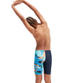 Speedo Boys' Digital Allover V-Cut Jammer - Navy/Blue-Training Jammers-Speedo-SwimPath