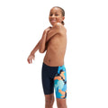 Speedo Boys' Digital Allover V-Cut Jammer - Navy/Blue-Training Jammers-Speedo-SwimPath