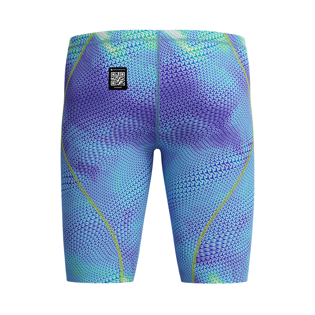 Speedo Boys Fastskin HyperSpark Solid Jammer - Under Current/Sugar Blue-Jammers-Speedo-SwimPath