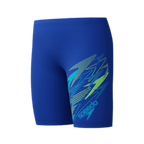 Speedo Boys Medley Logo Jammer - Blue/Light Green-Training Jammers-Speedo-SwimPath