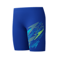 Speedo Boys Medley Logo Jammer - Blue/Light Green-Training Jammers-Speedo-SwimPath