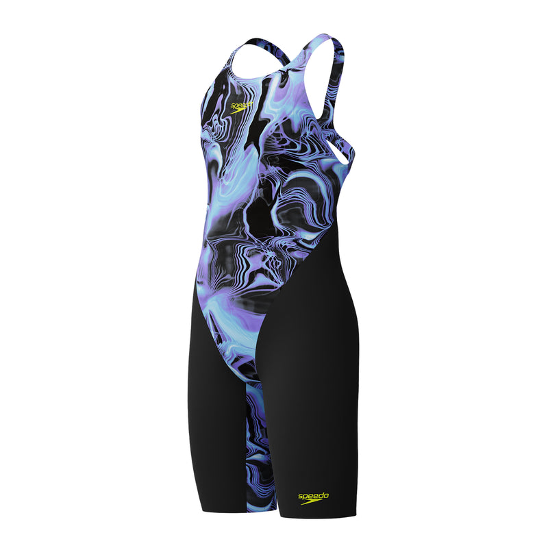 Speedo Endurance+ Max Junior Girls Kneeskin - Lucent Glow/Black-Kneeskin-Speedo-SwimPath