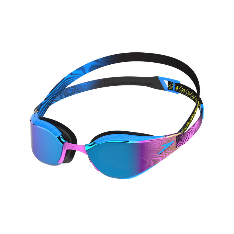 Speedo Fastskin Hyper Elite Mirror Goggles - Mayan Blue / Smoke / Tropical Horizon-Goggles-Speedo-SwimPath