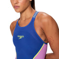 Speedo Fastskin LZR Pure Intent 2.0 Openback Women's Kneeskin - Noble Navy/Jelly/Hyper Yellow-Kneeskin-Speedo-SwimPath