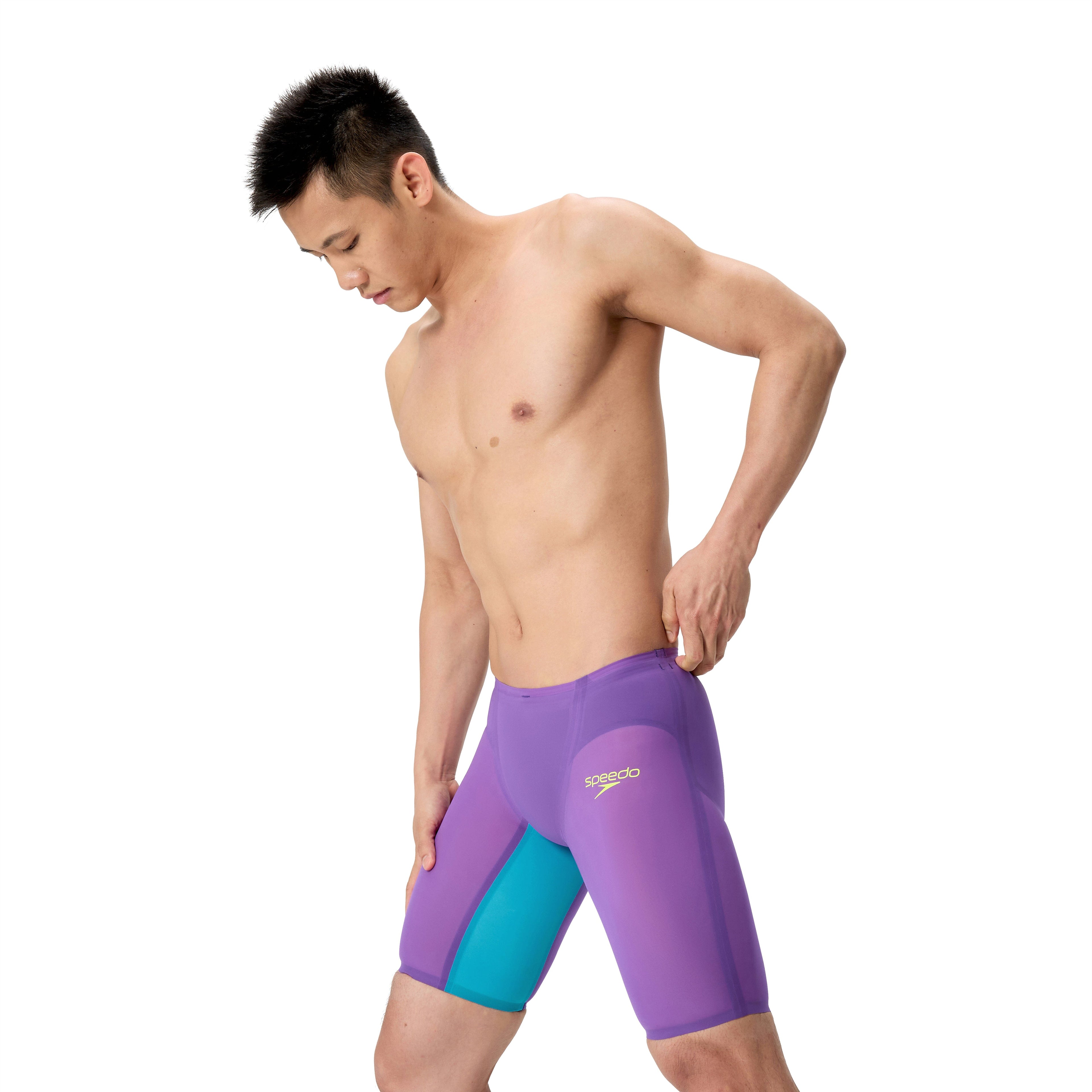 Speedo Fastskin LZR Pure Valor 2.0 Mens Jammers - Galaxy Grape/Mayan Blue-Jammers-Speedo-SwimPath