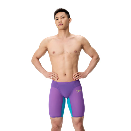Speedo Fastskin LZR Pure Valor 2.0 Mens Jammers - Galaxy Grape/Mayan Blue-Jammers-Speedo-SwimPath