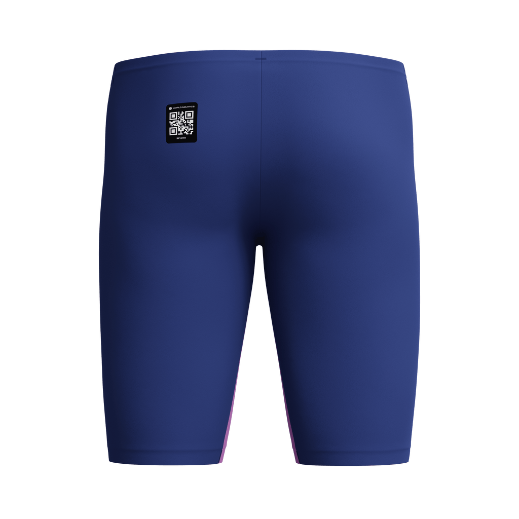 Speedo Fastskin LZR Pure Valor 2.0 Mens Jammers - Noble Navy/Jelly/Hyper Yellow-Jammers-Speedo-SwimPath