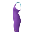 Speedo Fastskin LZR Pure Valor 2.0 Openback Womens Kneeskin - Galaxy Grape/Mayan Blue-Kneeskin-Speedo-SwimPath
