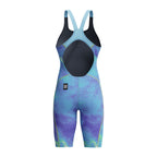 Speedo Womens Fastskin HyperSpark Solid Openback Kneeskin - Under Current/Sugar Blue-Kneeskin-Speedo-SwimPath