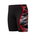 Speedo Hyperboom Splice Boy's Jammer - Black/Red-Training Jammers-Speedo-SwimPath