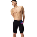 Speedo Men's Club Training Printed Jammer - Black-Training Jammers-Speedo-SwimPath