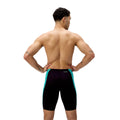 Speedo Men's Hyperboom Panel Jammer - Black/Turquoise-Training Jammers-Speedo-SwimPath