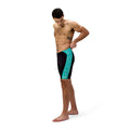 Speedo Men's Hyperboom Panel Jammer - Black/Turquoise-Training Jammers-Speedo-SwimPath