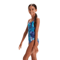 Speedo Shimmers in the Night Girl's Lane Line Back Swimsuit - Blue-Swimsuit-Speedo-SwimPath