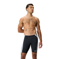 Speedo Solid Splice Men's Jammer - Black/Grey-Training Jammers-Speedo-SwimPath