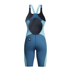 Speedo Womens Fastskin HyperSpark Solid Openback Kneeskin - Night/Sevres Blue-Kneeskin-Speedo-SwimPath