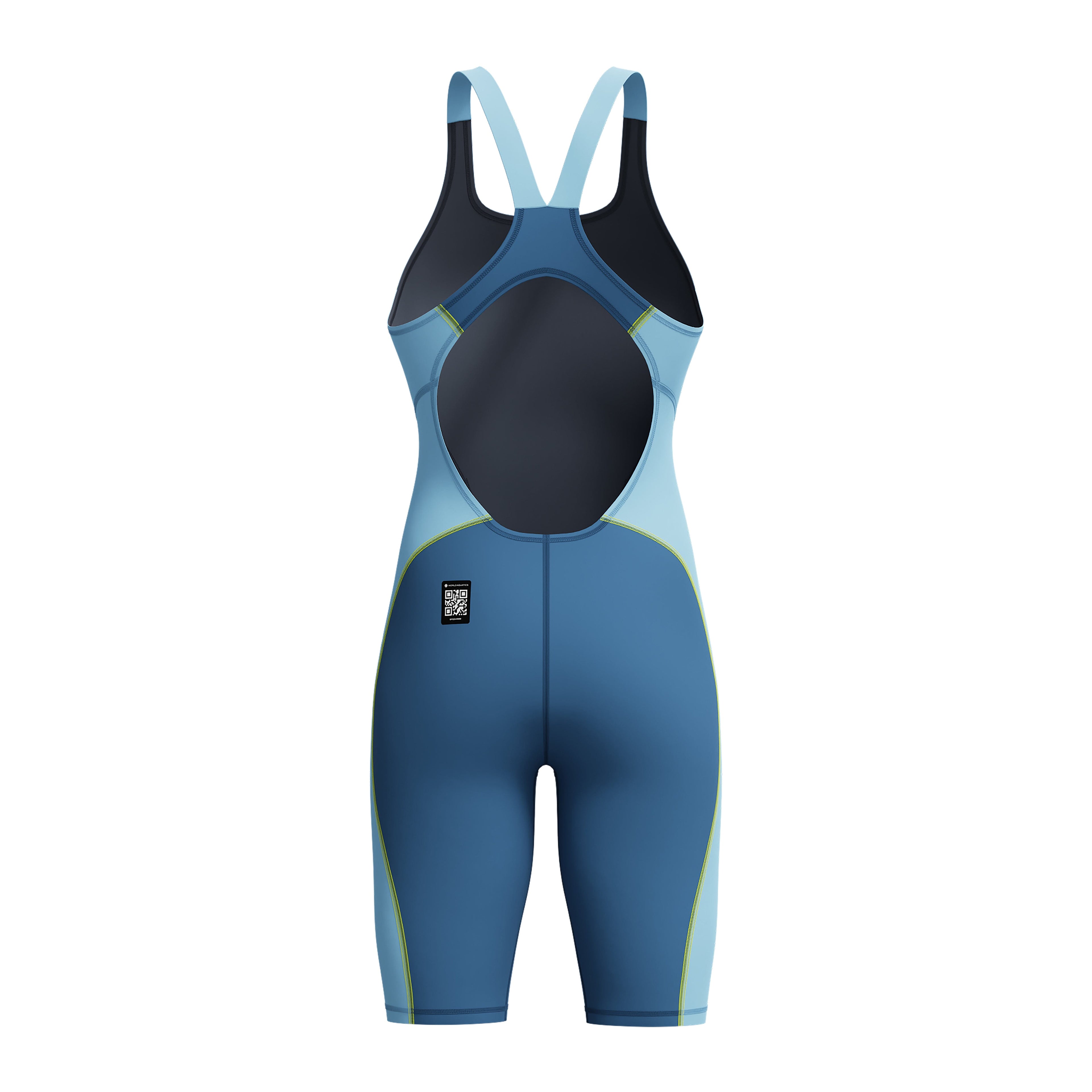 Speedo Womens Fastskin HyperSpark Solid Openback Kneeskin - Night/Sevres Blue-Kneeskin-Speedo-SwimPath