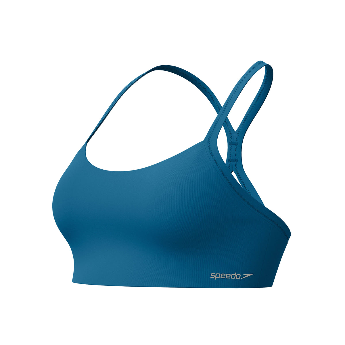 Speedo Women's Solid Racerback Bikini Top - Dark Teal-Bikini-Speedo-SwimPath