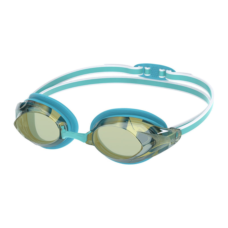 Speedo Women's Vanquisher 3.0 Mirror - Blue/Gold-Goggles-Speedo-SwimPath