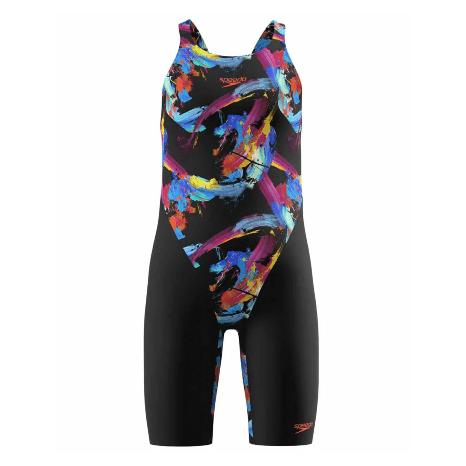 Speedo Endurance+ Max Junior Girls Kneeskin - Black/Multi-Kneeskin-Speedo-SwimPath