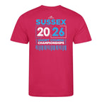 Sussex County ASA Short Course Championships 2026 T-Shirt - Hot Pink