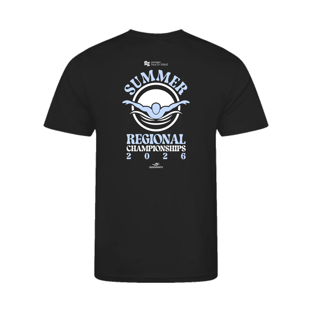 Swim England North West Summer Regional Championships 2026 T-Shirt - Jet Black-Event-Swim England North West-SwimPath