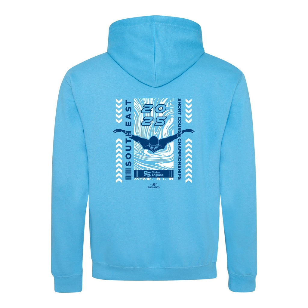 Swim England South East Short Course Championships 2025 Hoodie - Hawaiian Blue / Oxford Navy-Event-Swim England South East-SwimPath