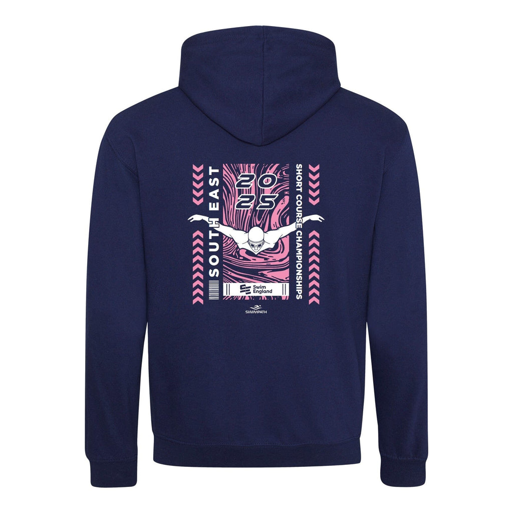 Swim England South East Short Course Championships 2025 Hoodie - Oxford Navy / Candyfloss-Event-Swim England South East-SwimPath