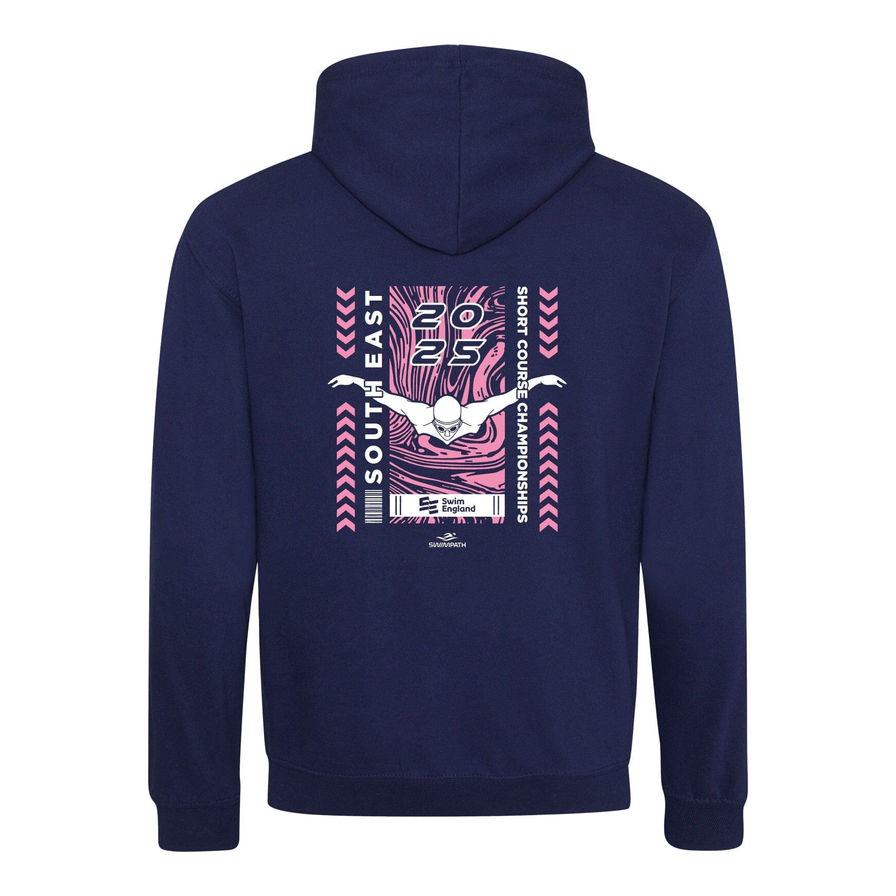 Swim England South East Short Course Championships 2025 Hoodie - Oxford Navy / Candyfloss-Event-Swim England South East-SwimPath