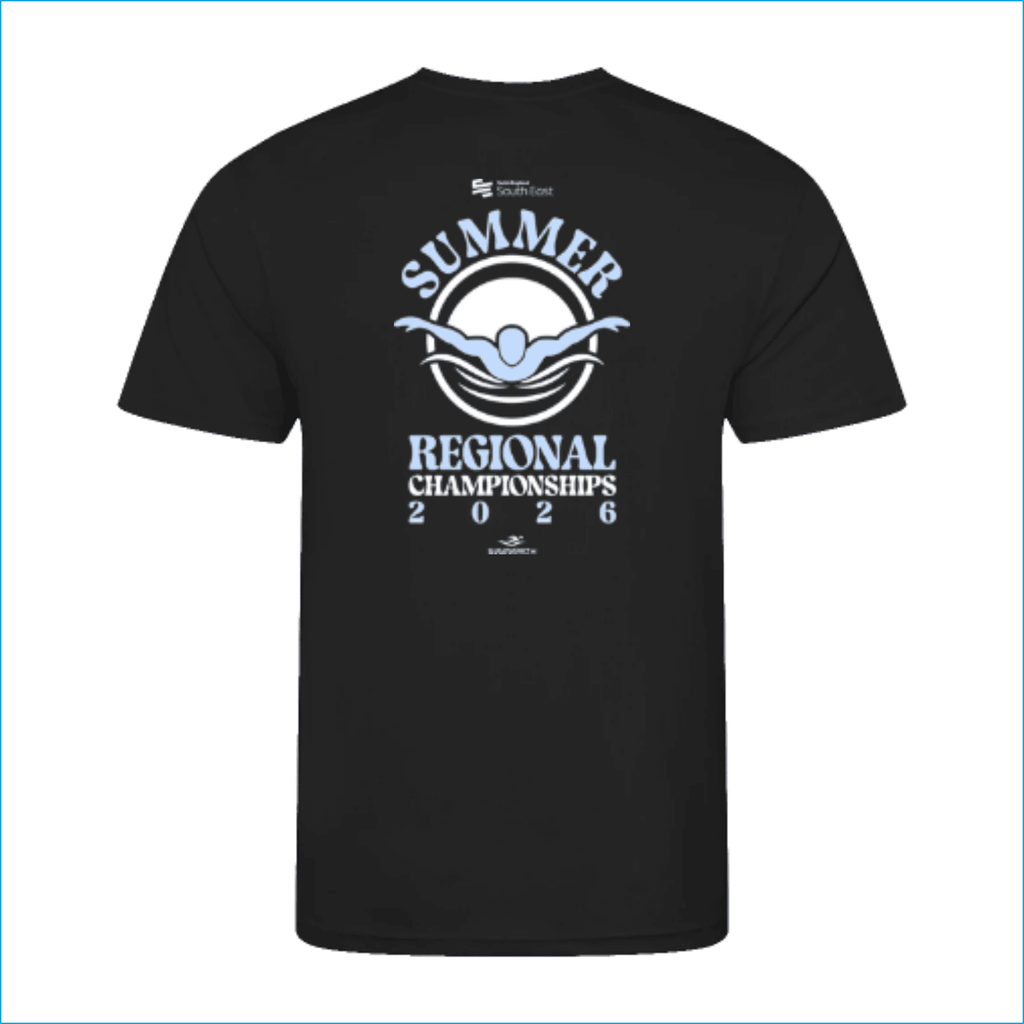 Swim England South East Summer Regional Championships 2026 T-Shirt - Jet Black-Event-Swim England South East-SwimPath