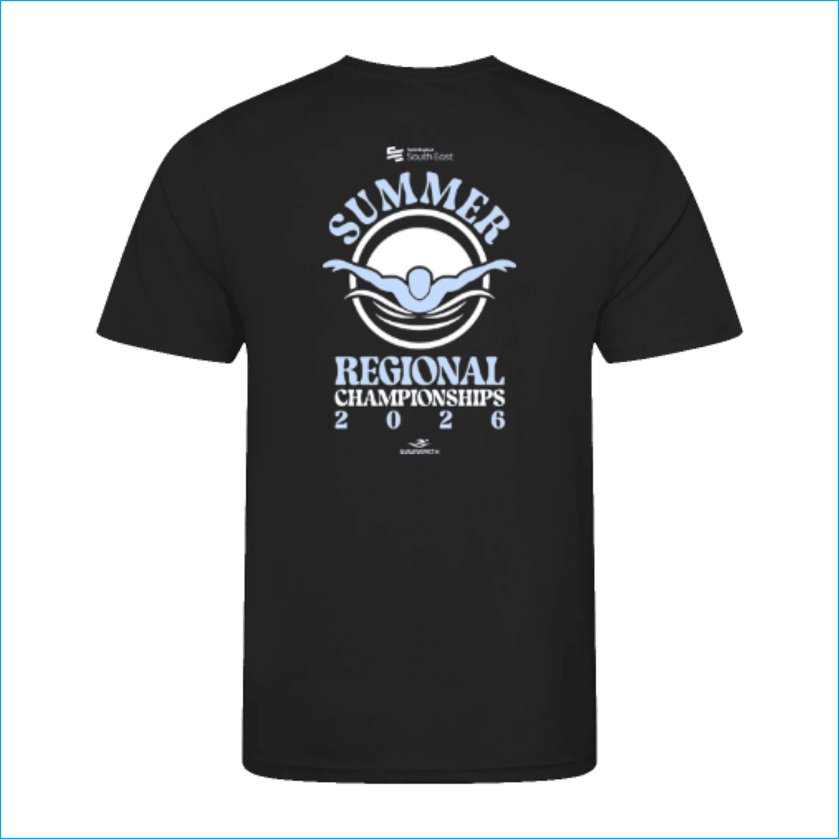 Swim England South East Summer Regional Championships 2026 T-Shirt - Jet Black-Event-Swim England South East-SwimPath