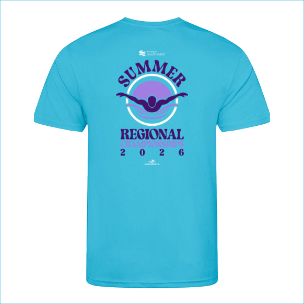 Swim England South West Summer Regional Championships 2026 T-Shirt - Hawaiian Blue-Event-Swim England South West-SwimPath