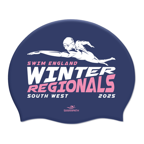 Swim England South West Winter Regionals 2025 Silicone Suede Swimming Cap - Navy-Event-Swim England South West-SwimPath