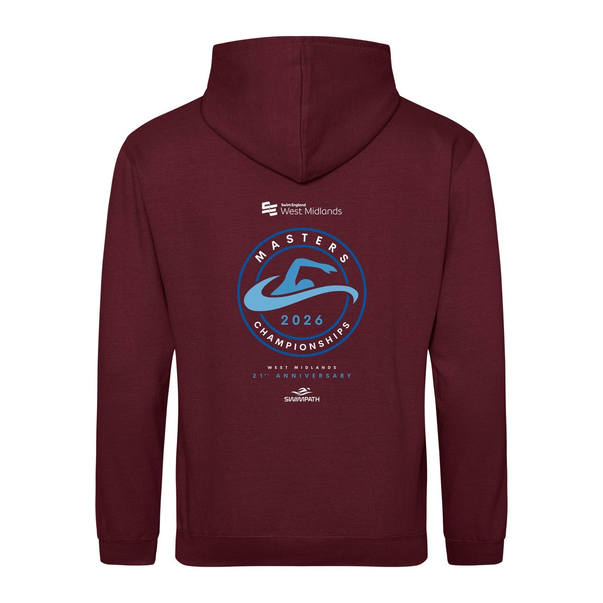 Swim England West Midlands Masters Championships 2026 Hoodie - Burgundy-Event-Swim England West Midlands-SwimPath