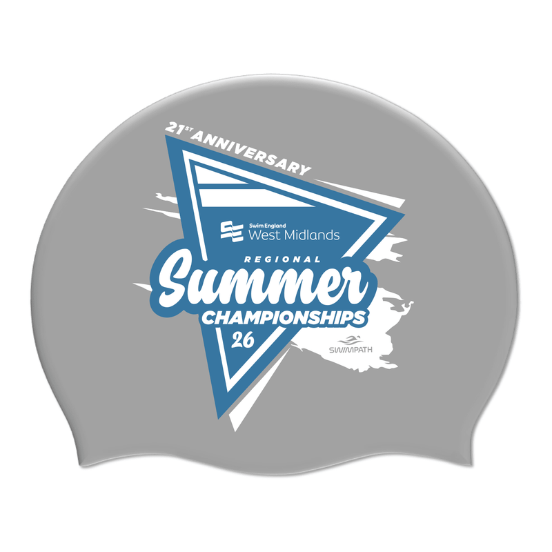 Swim England West Midlands Summer Regional Championships 2026 Silicone Suede Swimming Cap - Silver-Event-Swim England West Midlands-SwimPath