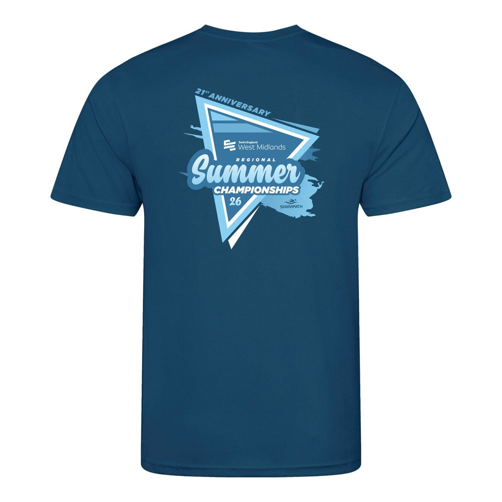 Swim England West Midlands Summer Regional Championships 2026 T-Shirt - Ink Blue-Event-Swim England West Midlands-SwimPath