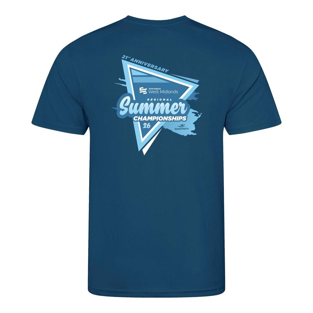 Swim England West Midlands Summer Regional Championships 2026 T-Shirt - Ink Blue-Event-Swim England West Midlands-SwimPath