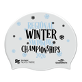 Swim England North West Regional Winter Swimming Championships 2026 Silicone Suede Swimming Cap - White-Event-Swim England North West-SwimPath