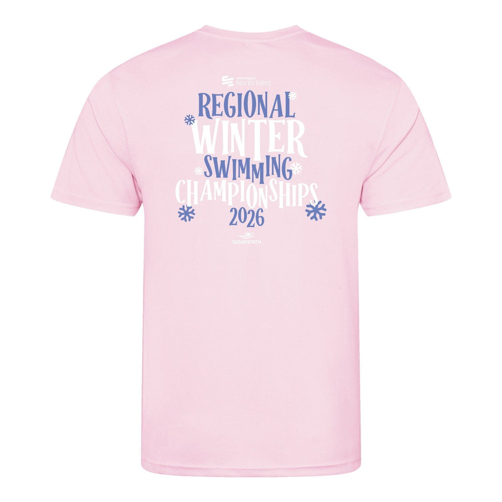 Swim England North West Regional Winter Swimming Championships 2026 T-Shirt - Baby Pink-Event-Swim England North West-SwimPath