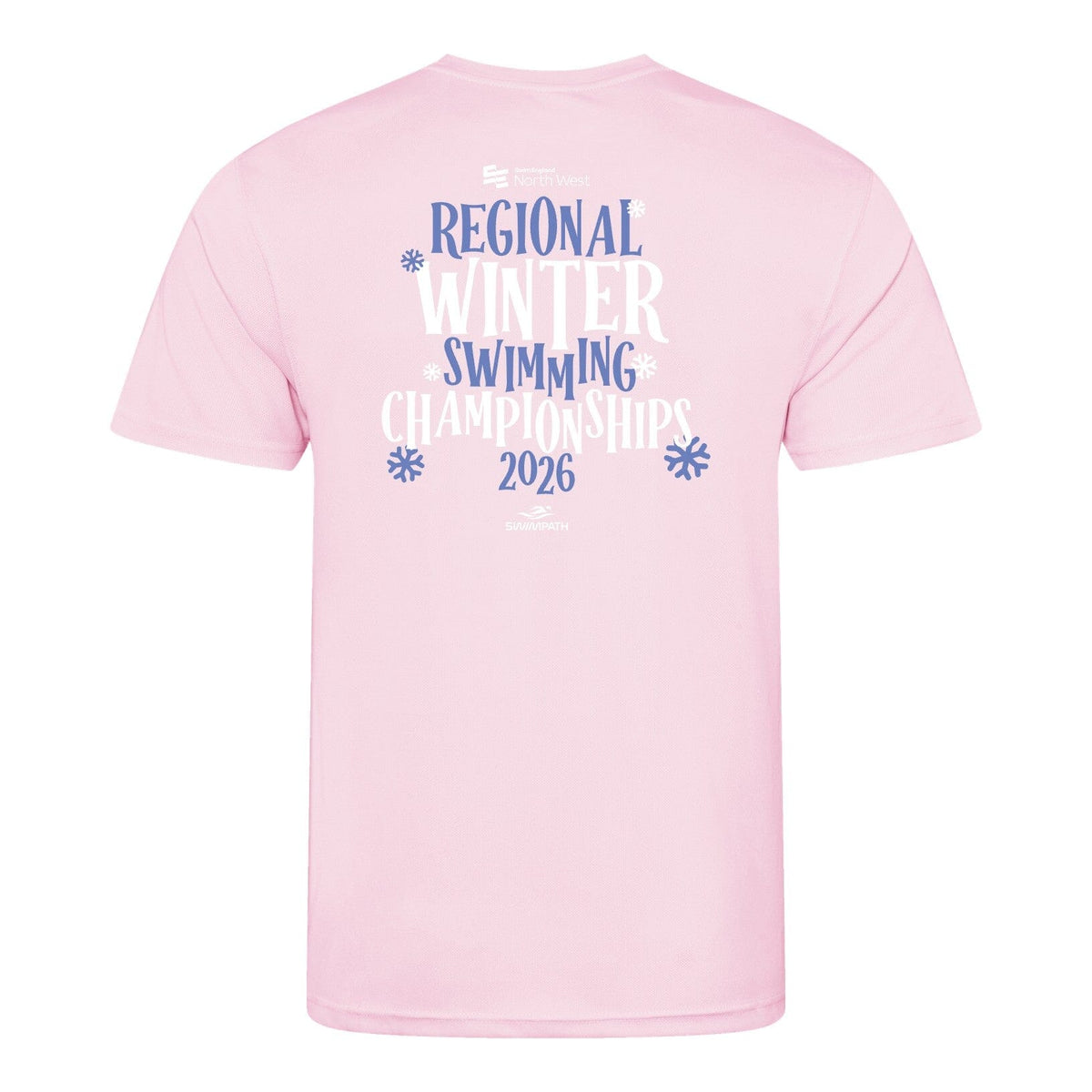 Swim England North West Regional Winter Swimming Championships 2026 T-Shirt - Baby Pink-Event-Swim England North West-SwimPath