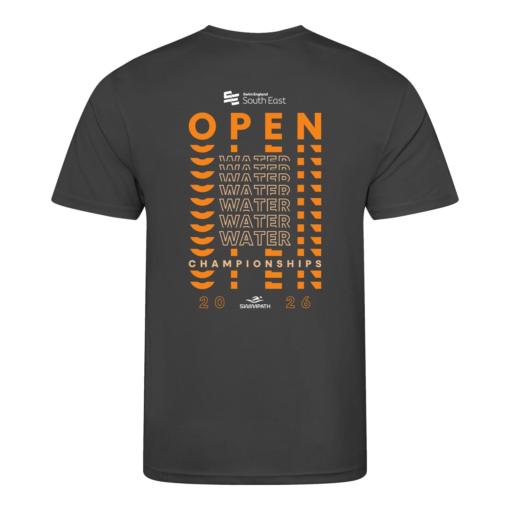 Swim England South East Open Water Championships 2026 T-Shirt - Charcoal-Event-Swim England South East-SwimPath