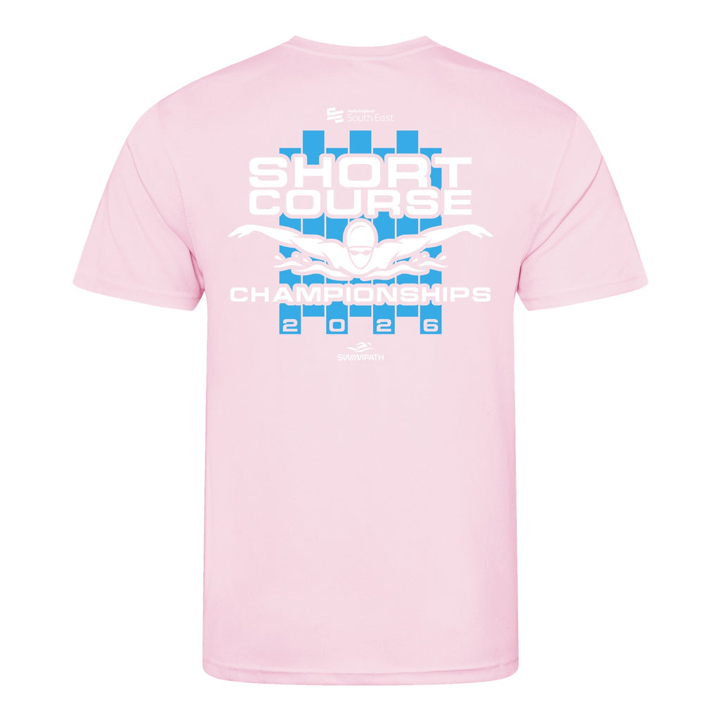 Swim England South East Winter Short Course Championships 2026 T-Shirt - Baby Pink